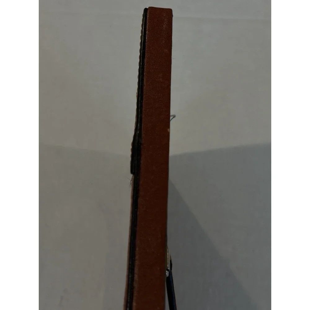 3D Belt Co Leather Cowhide Western Tooled 4x6‎ Photo Frame Rustic